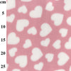 Anti-Pil Super Soft Printed Fleece Fabric - Pink & White Love Heart Print Fleece