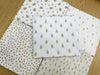 Fat Quarter Bundle - Christmas Ivory White & Silver Trees Snowflakes Stars Print
