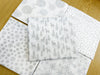 Fat Quarter Bundle - Christmas White & Silver Glitter Snowflakes Stars Baubles Reindeer Print