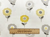 Half Panama Cotton - Elsa Ochre Daisy Floral Print - Craft Upholstery Fabric