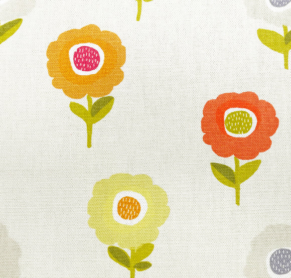 Half Panama Cotton - Elsa Tutti Fruiti Daisy Floral Print - Craft Upholstery Fabric