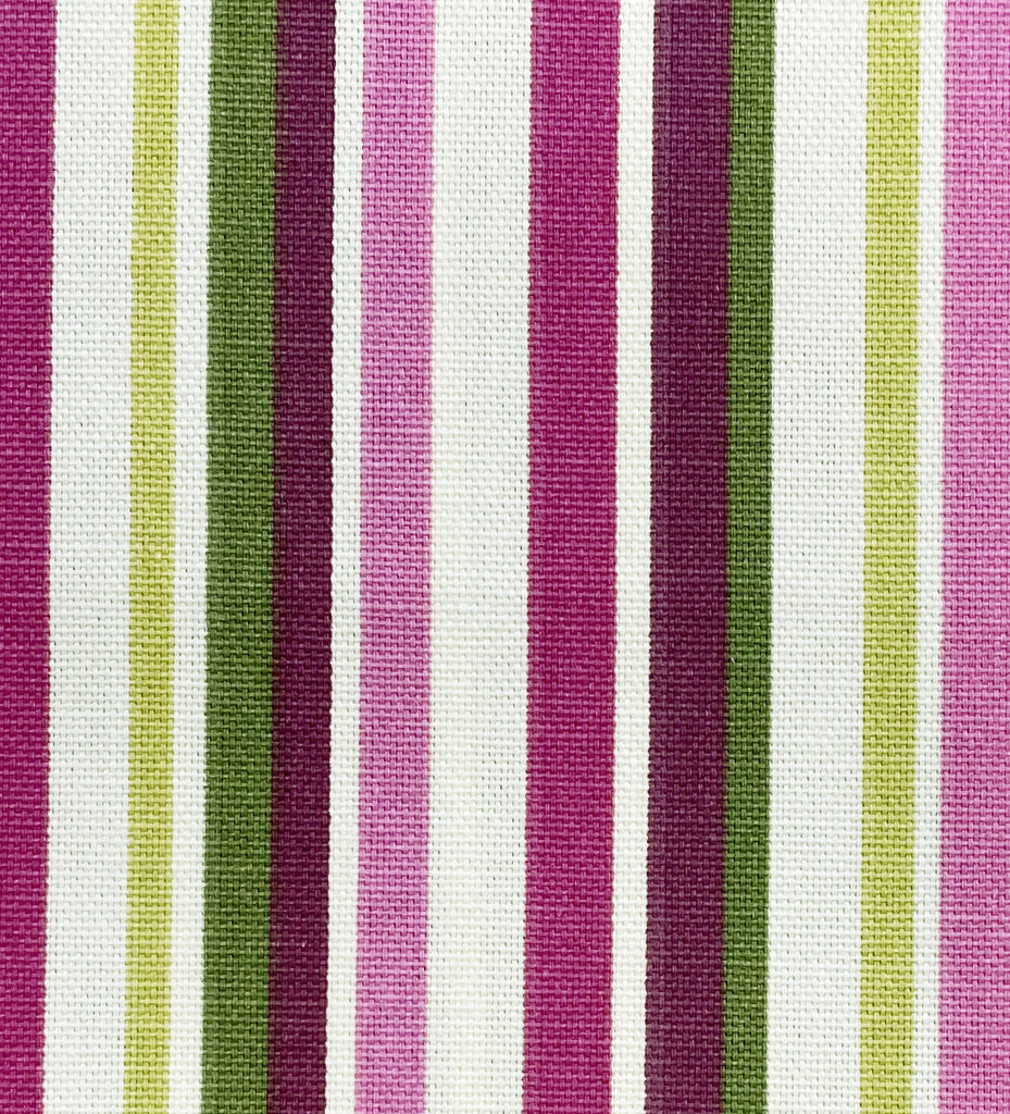 Half Panama Cotton - Fuchsia Stripe Print - Craft Upholstery Fabric