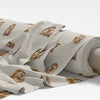 Upholstery Fabric - Cotton Rich Linen Look Material - Happy Hedgehogs All Over
