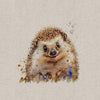 Upholstery Fabric - Cotton Rich Linen Look Material - Panels - Cushion - Wall Art - Happy Hedgehog