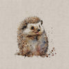 Upholstery Fabric - Cotton Rich Linen Look Material - Panels - Cushion - Wall Art - Happy Hedgehog