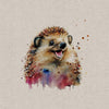 Upholstery Fabric - Cotton Rich Linen Look Material - Panels - Cushion - Wall Art - Happy Hedgehog
