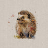 Upholstery Fabric - Cotton Rich Linen Look Material - Panels - Cushion - Wall Art - Happy Hedgehog
