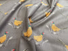 Lewis & Irene Quilting Fabric - 'Country Life' Pheasants - Earth Grey