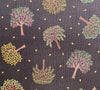 Lewis & Irene Quilting Fabric - 'The Orchard' Trees - Dark Brown