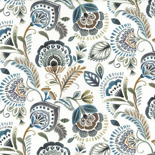 Cotton Canvas Fabric - Dandelion Print on Ivory