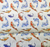 Upholstery Fabric - Koi Carp - Cotton Rich Linen Look Material