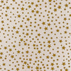Christmas Fabric - Gold Stars Cream Background - Cotton Fabric