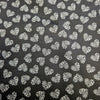 Cotton Fabric -  White Love Hearts on Dark Grey Background