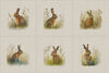 Upholstery Fabric - Cotton Rich Linen Look Material - Panels - Cushion - Wall Art - Country Hares