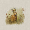 Upholstery Fabric - Cotton Rich Linen Look Material - Panels - Cushion - Wall Art - Country Hares
