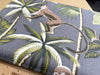 FABRIC REMNANT - Palm Tree & Monkey Print on Grey Canvas Fabric - 0.5m Length