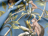 FABRIC REMNANT - Palm Tree & Monkey Print on Teal Canvas Fabric - 0.5m Length