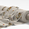 Upholstery Fabric -Field Mice All Over - Cotton Rich Linen Look Material