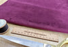 UPHOLSTERY FABRIC REMNANT - Dark Purple Luxury Heavy Velvet Fabric - 1m Length