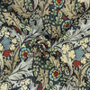 Tapestry Fabric - William Morris Voysey Tudor Rose on Teal - Luxury Upholstery Fabric