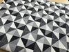 FABRIC REMNANT - Black White Grey Geometric Upholstery Fabric - 0.5m Length