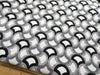 FABRIC REMNANT - Black Grey White Geometric Upholstery Fabric - 0.5m Length