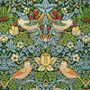 Tapestry Fabric - William Morris Bottle Green Strawberry Thief - Luxury Upholstery Fabric