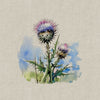 Upholstery Fabric - Cotton Rich Linen Look Material - Panels - Cushion - Wall Art - Thistle
