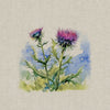 Upholstery Fabric - Cotton Rich Linen Look Material - Panels - Cushion - Wall Art - Thistle