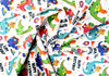 Cotton Fabric Kids Happy Birthday Dinosaur Party Celebration Craft Fabric Material