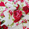 100% Cotton - Country Rose on White - Floral Print Craft Fabric Material
