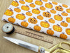 Halloween Fabric - Cute Orange Pumpkins - Polycotton Craft Fabric Material