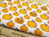 Halloween Fabric - Cute Orange Pumpkins - Polycotton Craft Fabric Material