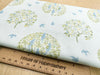 FABRIC REMNANT - V&A Voysey Blue Birds & Tree on Aqua Green Fabric - 1m Length