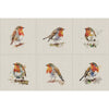 Upholstery Fabric - Cotton Rich Linen Look Material - Panels - Cushion - Wall Art - Watercolour Robins