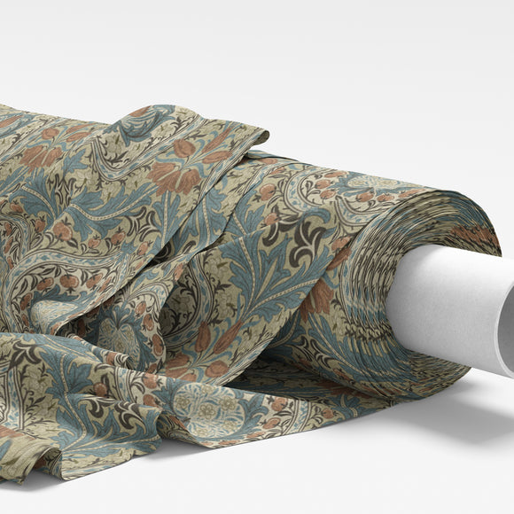 William Morris Fabric - Eden Azure - Furnishing Curtain Cushion Fabric