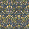William Morris Fabric - Strawberry Thief Navy Blue - Furnishing Curtain Cushion Fabric