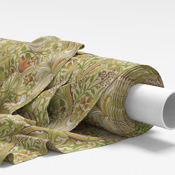 William Morris Fabric - Golden Lily Cornsilk - Furnishing Curtain Cushion Fabric
