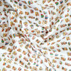 Cotton Fabric - Children's Wise Old Owl - Bright Coloured Material