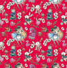 Cotton Fabric - Alice in Wonderland Red - Digital Print Craft Fabric Material