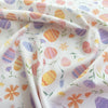 Easter Fabric - Bright Colourful Easter Eggs & Spring Floral
