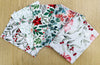 Fat Quarter Bundle - Christmas Floral Red Poinsettia Robins Holly Berry Fabric