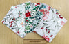 Fat Quarter Bundle - Christmas Floral Red Poinsettia Robins Holly Berry Fabric
