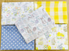 Fat Quarter Bundle - Cute Easter Bunny Blue & Yellow Fabric Mix