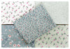 Fat Quarter Bundle - Green Ditsy Rose Bud Floral Mix