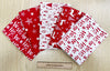 Fat Quarter Bundle - Red Christmas Stars Reindeers Stags Snowflakes Fabric