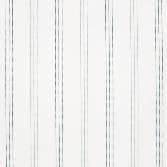 Upholstery Fabric - Loire Tide Blue Stripe Cotton Canvas Curtain Cushion Blind Fabric