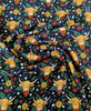 Nutex Fabric - Highland Cow Blooms - Cotton Quilting Craft Fabric