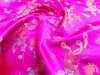 Chinese Brocade Fabric - Dragon Pink Gold Satin Jacquard Craft Fabric Material