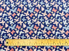 Polycotton Fabric - Pink & Blue Butterflies on Navy Blue